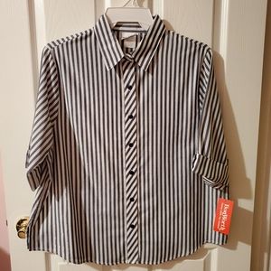 BonWorth large petite striped button-down
